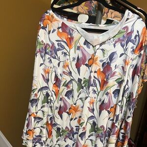 NWOT Long multi colored tunic XXL